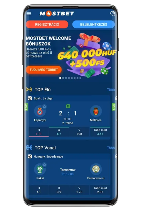 Mostbet főoldal mobilon: regisztráció, bejelentkezés és élő mérkőzések